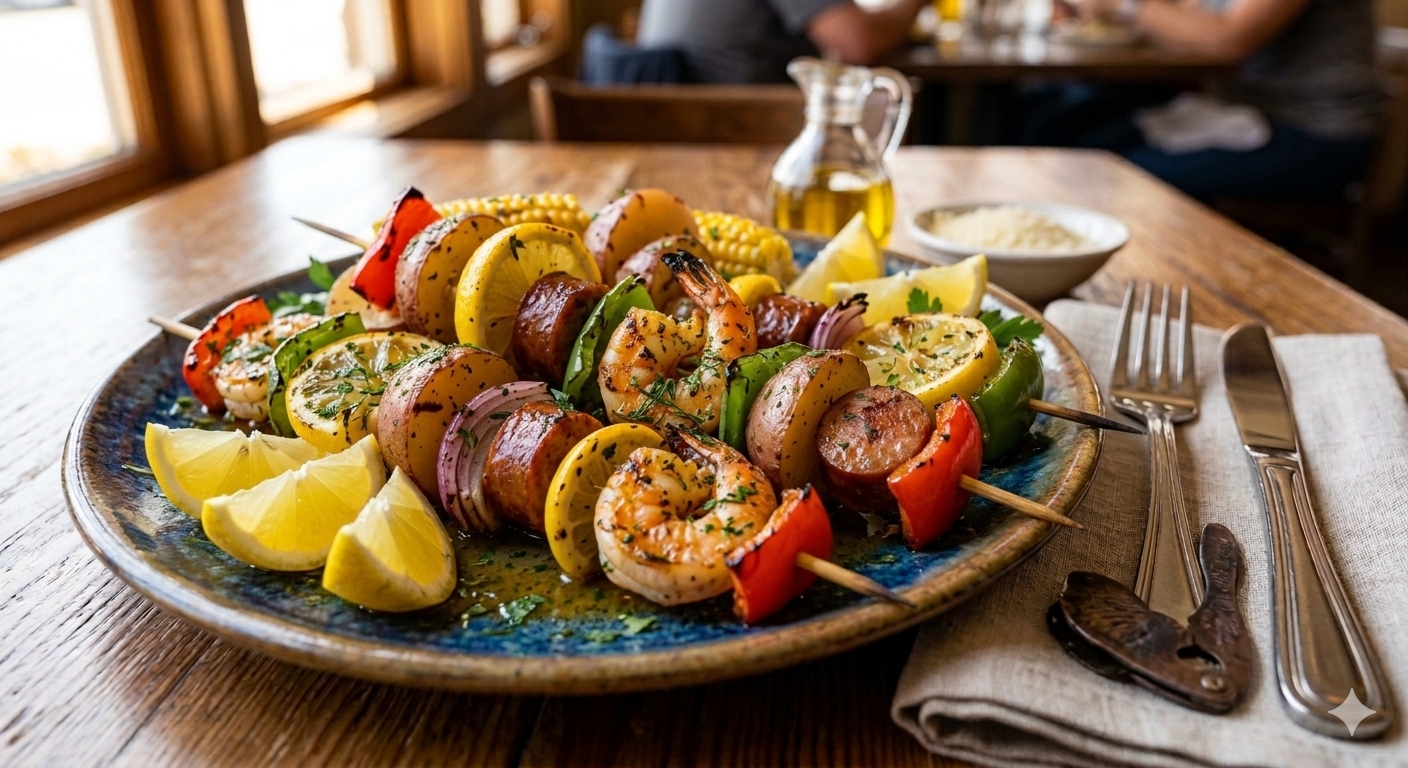Grilled Lemon Herb Shrimp Skewers